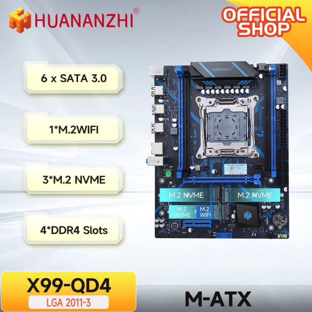 HUANANZHI X99 QD4 LGA 2011-3 X - E5 2696 V3 のレビューと価格